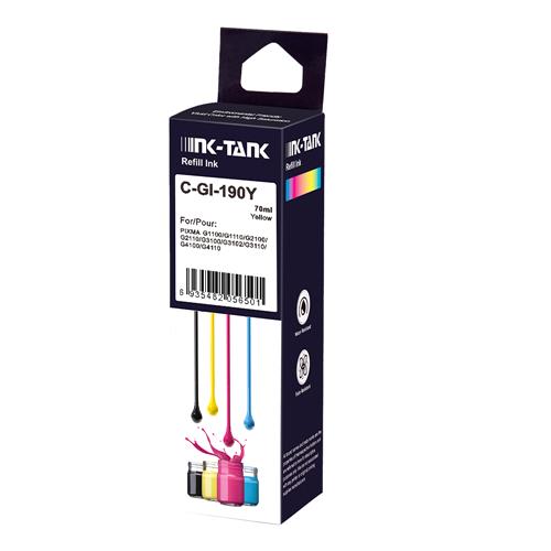 101724.jpg Compatible INKTANK GI-190Y TINTA CANON YELLOW 70ML G-1100 2100 2110 3100 3110 41 - Imagen 1