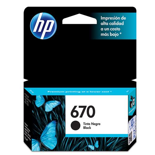 52016.jpg CZ113A CARTRIDGE HP 670 NEGRO 250 PAG 3525 5525 4615 - Imagen 1